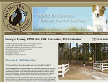 Tablet Screenshot of halfmoonbaycaninetraining.com